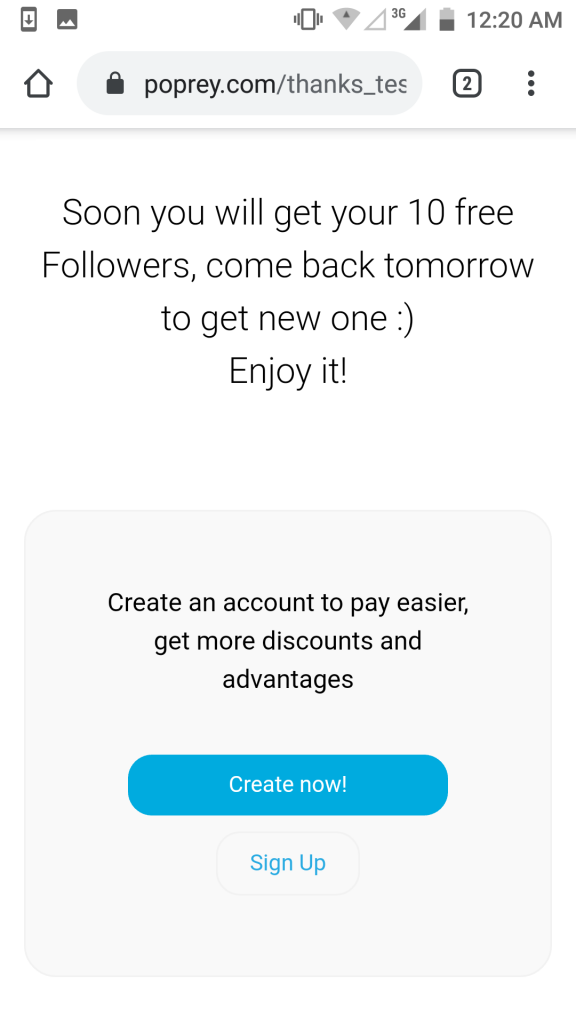 4. Free Instagram Followers From Poprey