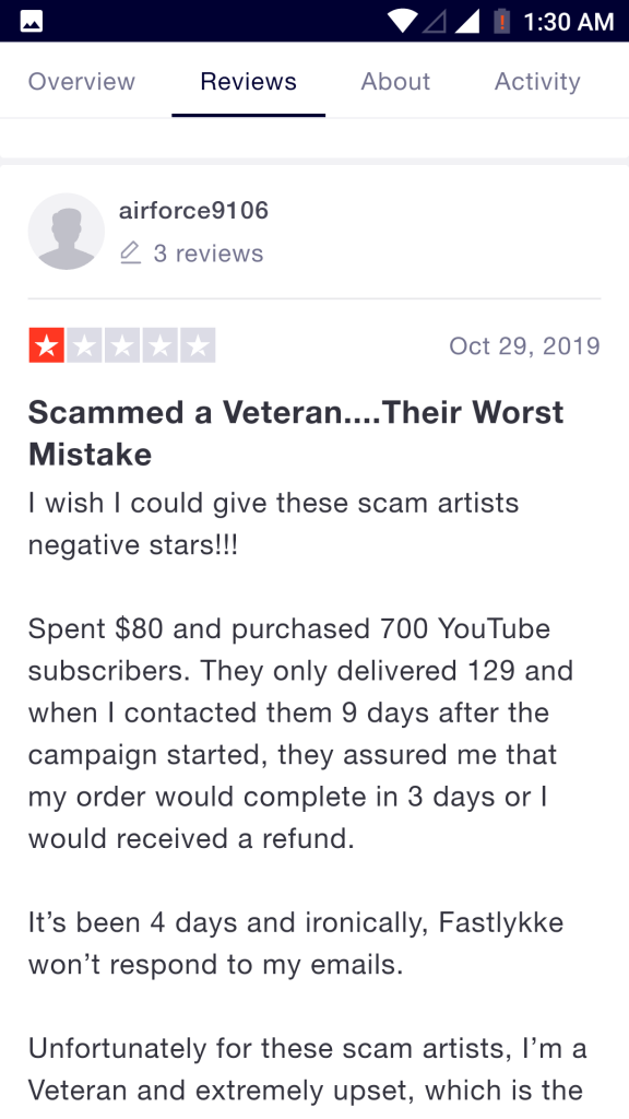 FastLykke Review FRAUD Scamming Customers