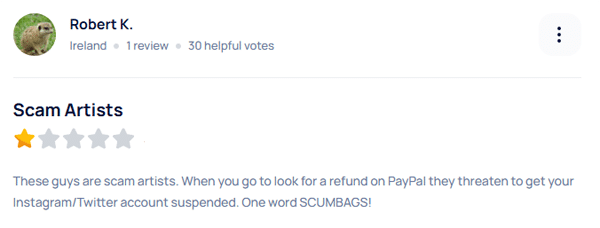 MySocialFollowing.com User Review - Scam Artists
