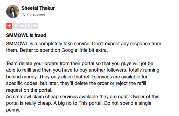 SMM OWL User Review - SMMOWL is fraud