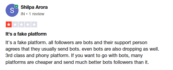 Top4smm User Review - All followers are bots