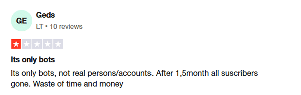Top4smm User Review - All purchased subscribers are gone after one and a half month