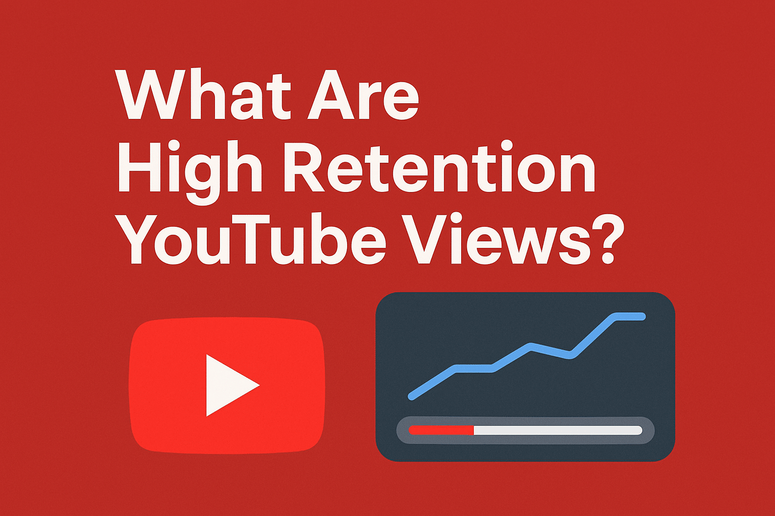 Featured image showing the title 'What Are High Retention YouTube Views?' with a YouTube logo and retention graph