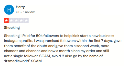 FollowerZoid Users Reviews - No delivery